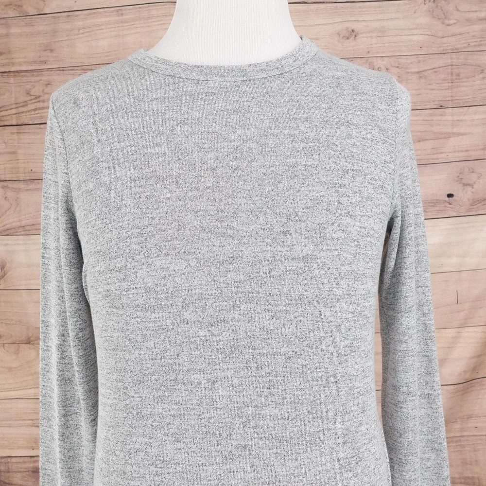 Banana Republic Shirt Mens Large Gray Luxespun Long Sleeve Crewneck Soft Top